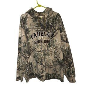 Cabelas Camouflage Hoodie Pullover Sweatshirt Cotton Blend Size 3XL